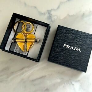 NIB Prada Bolted Heart Keychain MSRP$495